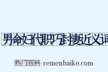 男命妇代职巧封妻近义词是什么意思的图片